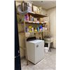 Image 1 : ENTIRE CONTENTS OF LAUNDRY ROOM; INGLIS WASHER, ADMIRAL DRYER & WOODEN SHELVING WITH CONTENTS