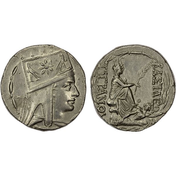 ARMENIA: Tigranes II 'the Great', 95-56 BC, AR tetradrachm (15.88g), Tigranocerta, ca. 80-68 BC, XF