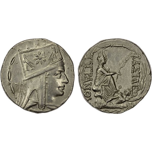 ARMENIA: Tigranes II 'the Great', 95-56 BC, AR tetradrachm (15.88g), Tigranocerta, ca. 80-68 BC, XF