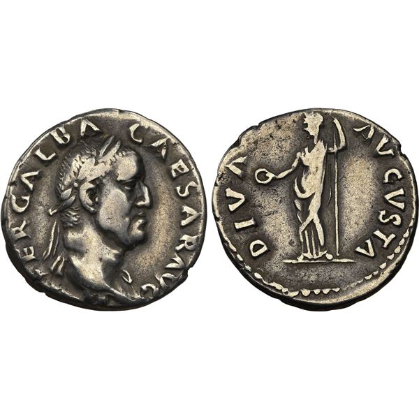 ROMAN EMPIRE: Galba, 68-69 AD, AR denarius (3.39g), Rome, NGC Choice Fine