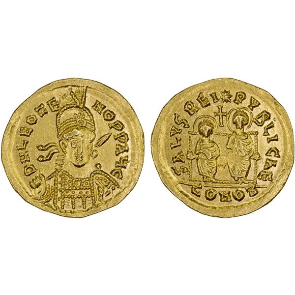 ROMAN EMPIRE: Leo II & Zeno, 474, AV solidus (4.47g), Constantinople, XF