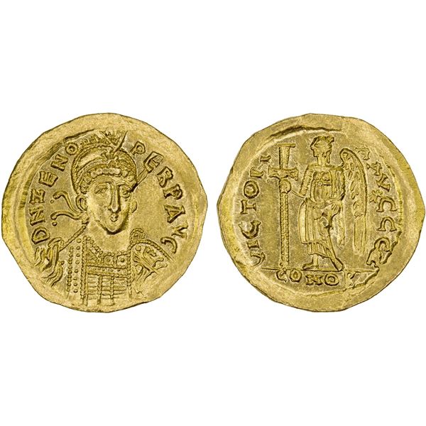 ROMAN EMPIRE: Zeno, 474-491 AD, AV solidus (4.41g), Constantinople, XF-AU