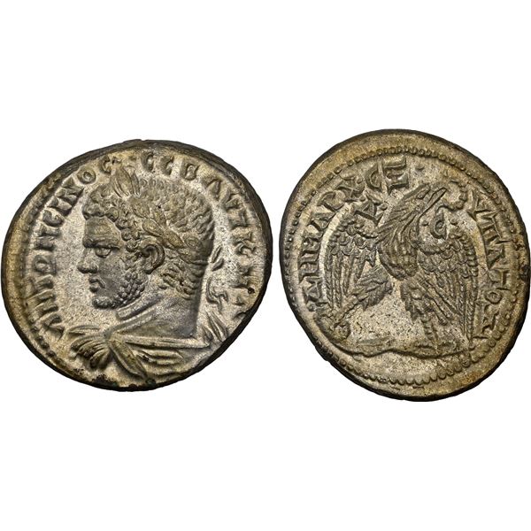 ROMAN PROVINCIAL: SYRIA: Caracalla, 198-217 AD, BI tetradrachm (12.48g), Antioch, ca. 216-217 AD, NG