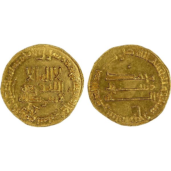ABBASID: al-Mahdi, 775-785, AV dinar (4.26g), NM, AH164, lustrous Unc