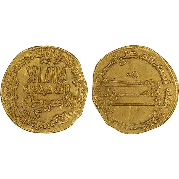 ABBASID: al-Rashid, 786-809, AV dinar (4.02g), NM (Egypt), AH170, choice XF