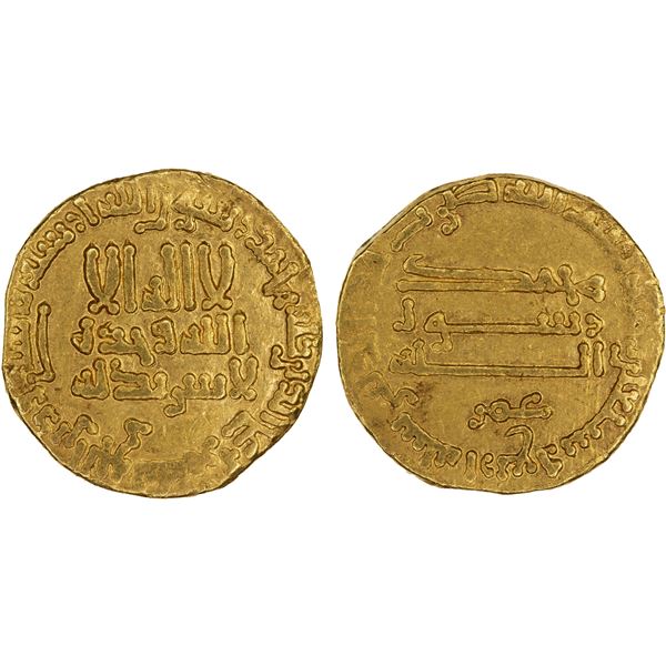 ABBASID: al-Rashid, 786-809, AV dinar (4.08g), NM (Egypt), AH172, pleasing XF