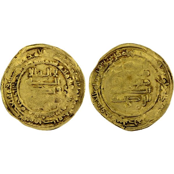 ABBASID: al-Radi, 934-940, AV dinar (3.22g), Qumm, AH327, decent VF