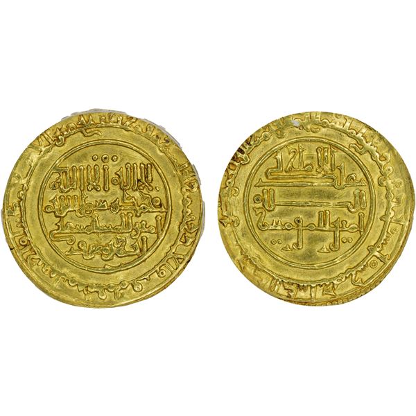 ALMORAVID: 'Ali, 1106-1142, AV dinar, Mursiya (Murcía), AH505, ANACS EF45
