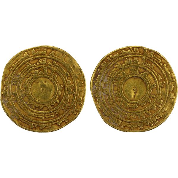 FATIMID: al-Mu'izz, 953-975, AV dinar (4.07g), al-Mansuriya, AH343, VF