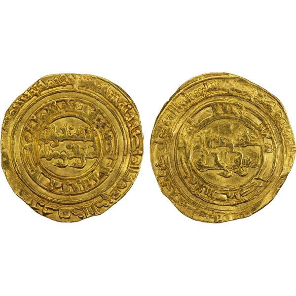 FATIMID: al-Hakim, 996-1021, AV dinar (4.05g), al-Mansuriya, AH389, bold VF