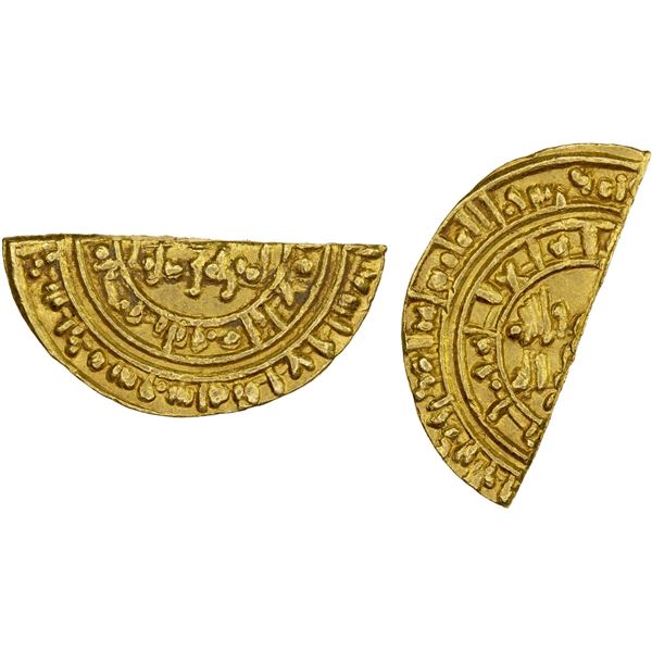 FATIMID: al-Hakim, 996-1021, part of AV dinar (1.74g), Dimashq, AH(3)94, XF