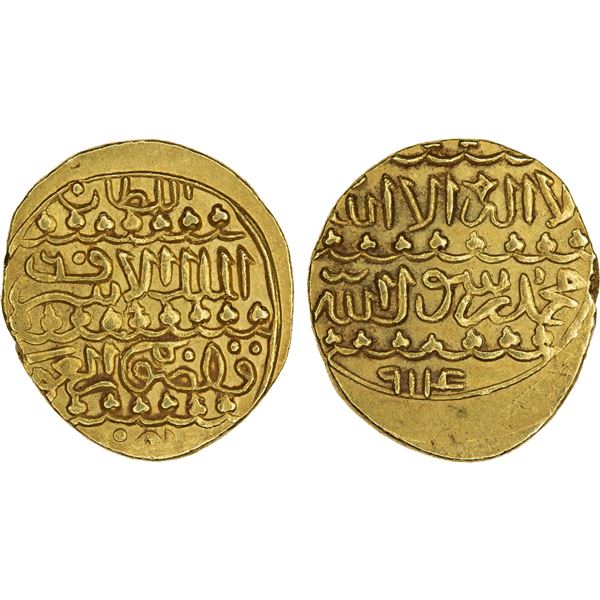 BURJI MAMLUK: Qansuh II al-Ghuri, 1501-1516, AV ashrafi (3.40g) (al-Qahira), AH914, XF-AU