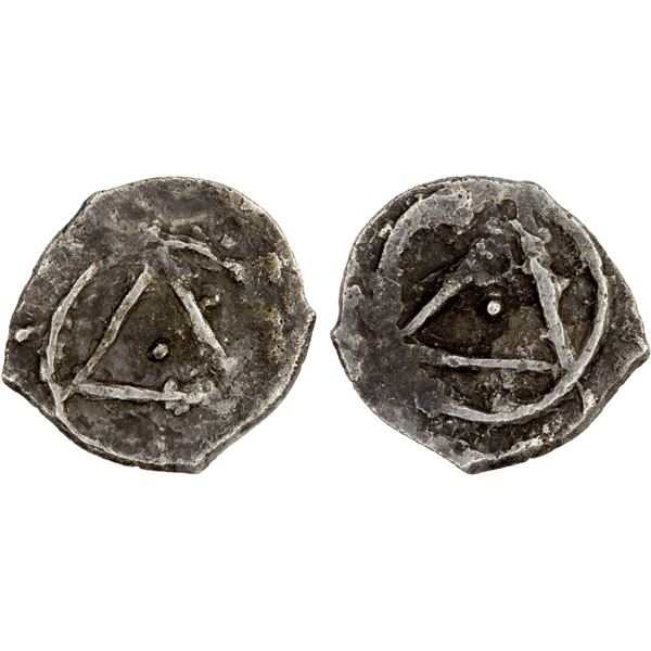 QATADID SHARIF OF MECCA: Mukaththir b. 'Isa al-Fulayta, 1188-1197, AR fractional dirham (0.25g), NM,