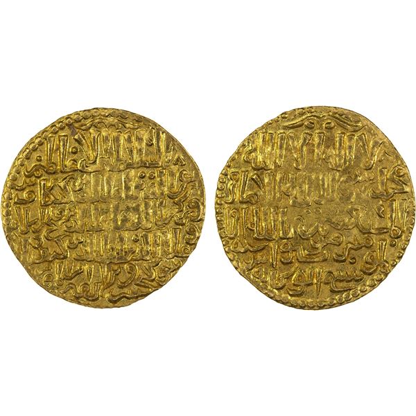 SELJUQ OF RUM: The three brothers, 1249-1259, AV dinar (4.04g), Sivas, AH647, UNC