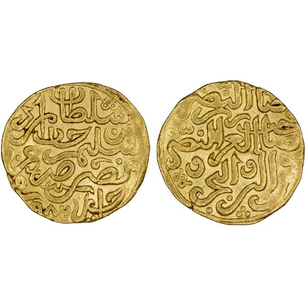 OTTOMAN EMPIRE: Murad III, 1574-1595, AV sultani (3.40g), Jaza'ir, AH982, VF-XF