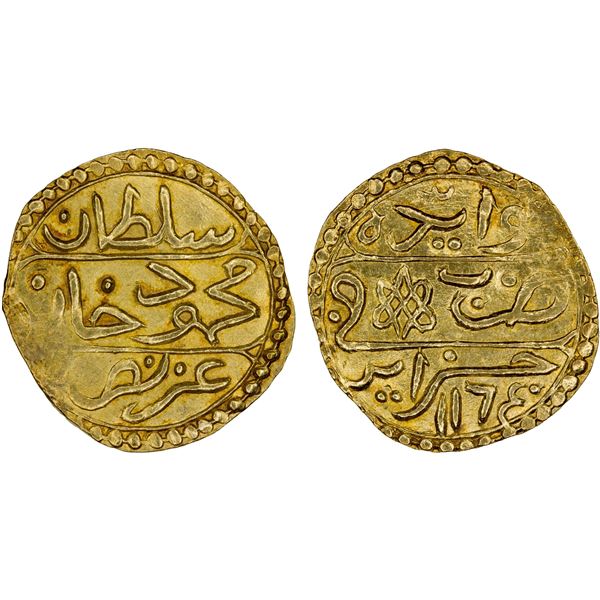 ALGIERS: Mahmud I, 1730-1754, AV 1/2 sultani (1.71g), Jaza'ir (Cezayir), AH1164, choice XF