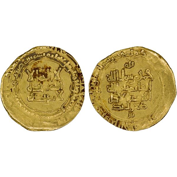 GREAT SELJUQ: Tughril Beg, 1038-1063, AV dinar (3.42g), Nishapur, AH435, XF