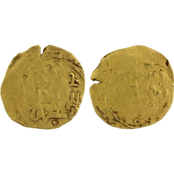 GREAT MONGOLS: Chingiz Khan, 1206-1227, AV dinar (3.49g), Bukhara, ND, Fine