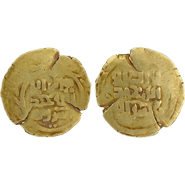GREAT MONGOLS: Anonymous, ca. 1225-1250, AV dinar (3.91g), NM, ND, VF