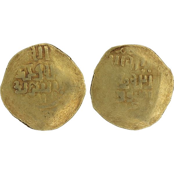 GREAT MONGOLS: Anonymous, ca. 1225-1250, AV dinar (5.68g), Bukha(ra), F-VF