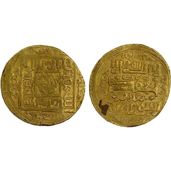 JALAYRIDS: temp. Shaykh Uways I, 1356-1374, AV dinar (7.37g), Baghdad, AH759, VF