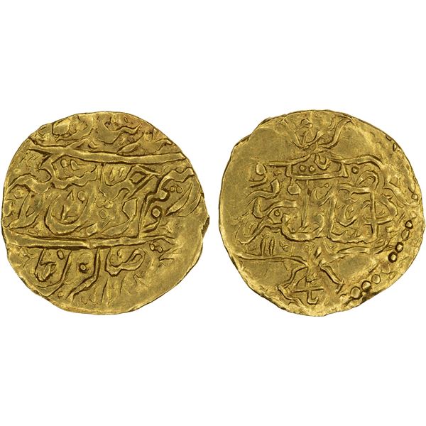 ZAND: 'Ali Murad Khan, 1781-1785, AV 1/4 mohur (2.75g), Qazwin, AH1198, XF
