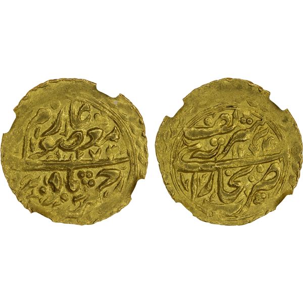 MANGHIT OF BUKHARA: temp. Nasrullah, 1827-1860, AV tilla, Bukhara, AH1273//1274, NGC MS61