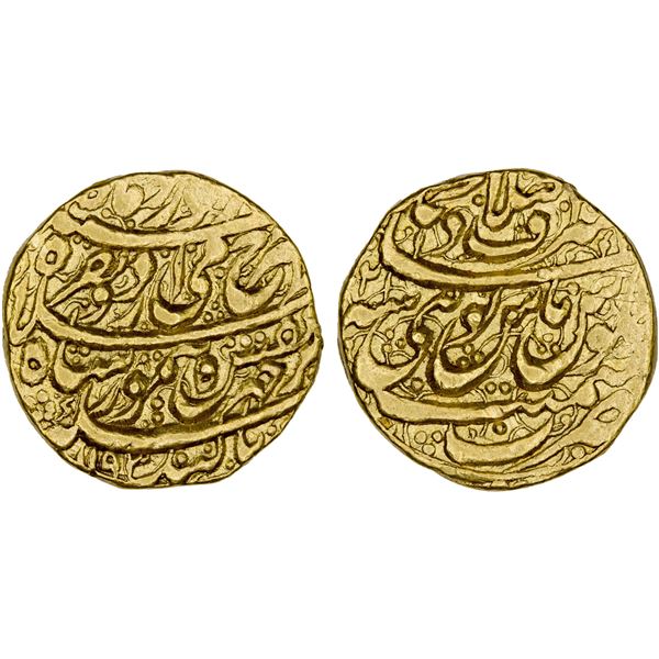 DURRANI: Taimur Shah, 1772-1793, AV mohur (10.86g), Ahmadshahi, AH1193 year 21, XF-AU
