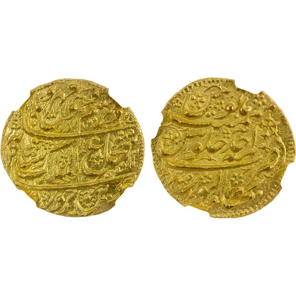 DURRANI: Shah Shuja', 1803-1809, AV mohur (11.04g), Bahawalpur, AH1218 year one, NGC MS65