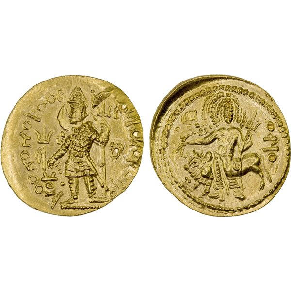 KUSHAN: Vasudeva I, ca. 190-230, AV dinar (7.98g), UNC