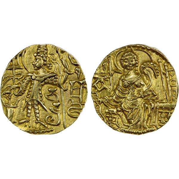 KUSHAN: Kipunada, ca. 335-350, AV dinar (7.73g), XF-AU