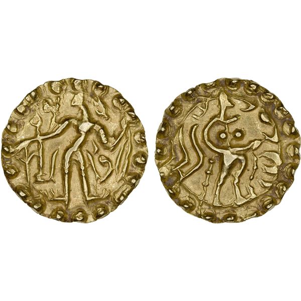 SAMATATA: Sridharana, Rata dynasty, ca. 664-675, AV dinar (5.76g), XF-AU