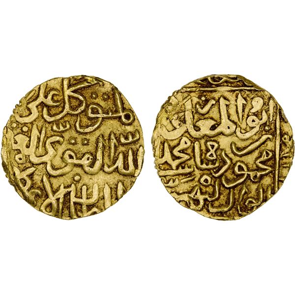 KULBARGA (BAHMANIDS): Mahmud Shah, 1482-1518, AV tanka (11.04g), Muhammadabad, ND, XF