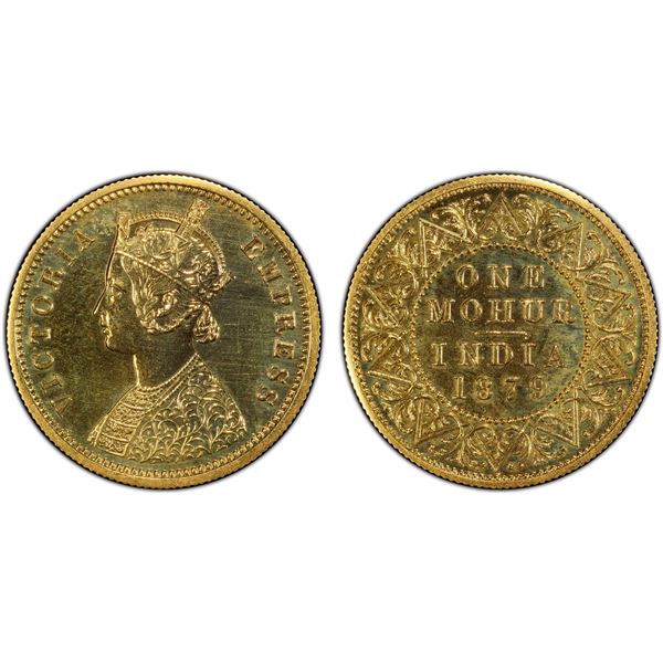 BRITISH INDIA: Victoria, Empress, 1876-1901, AV mohur, 1879(b), PCGS Proof 65