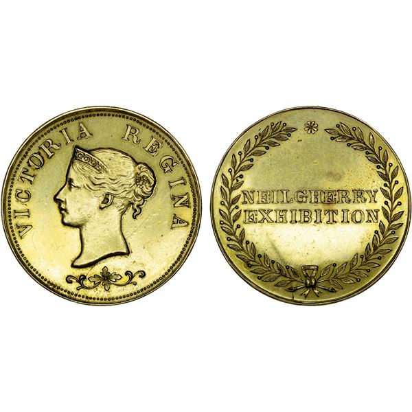 BRITISH INDIA: Victoria, 1837-1901, AV medal (21.79g), virtually Unc