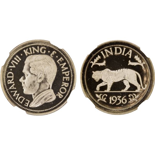 BRITISH INDIA: Edward VIII, 1936-1937, AV sovereign, "1936", NGC PF69 Ultra Cameo
