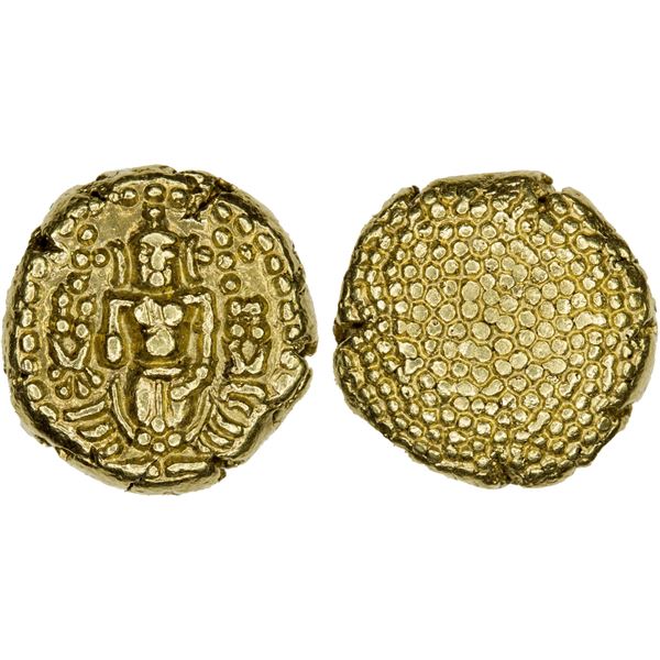 DUTCH INDIA: Negapatnam, AV 1/2 pagoda (1.71g), ND (ca. 1622-1781), XF-AU