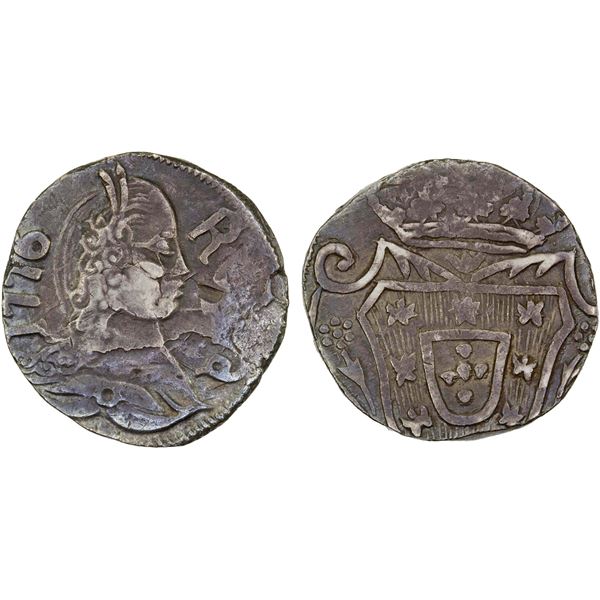 GOA: José I, 1750-1777, AR rupia (10.74g), 1776, VF