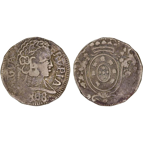 GOA: João, under regency, 1799-1816, AR rupia, (1)808, VF