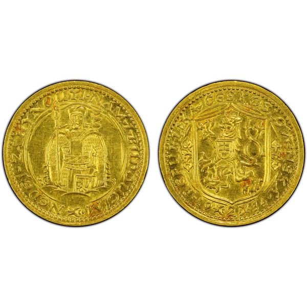CZECHOSLOVAKIA: Republic, AV 2 dukáty, 1934, PCGS MS62