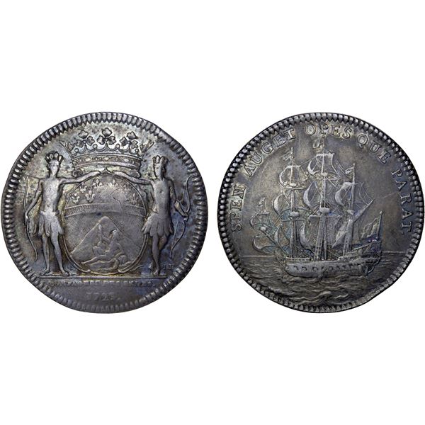 FRANCE: AR jeton (7.69g), 1723, F-VF
