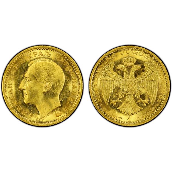 YUGOSLAVIA: Alexander I, 1921-1934, AV dukat, 1931, PCGS MS64