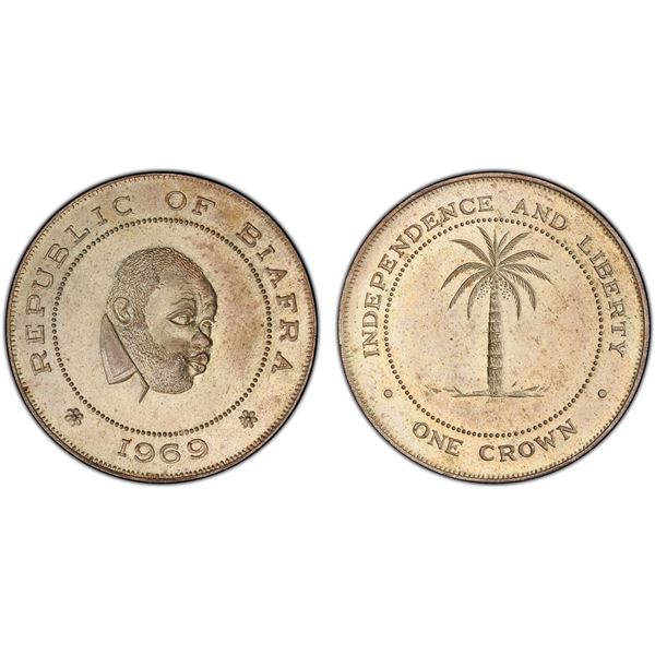 BIAFRA: Republic, AR crown, 1969, PCGS MS63