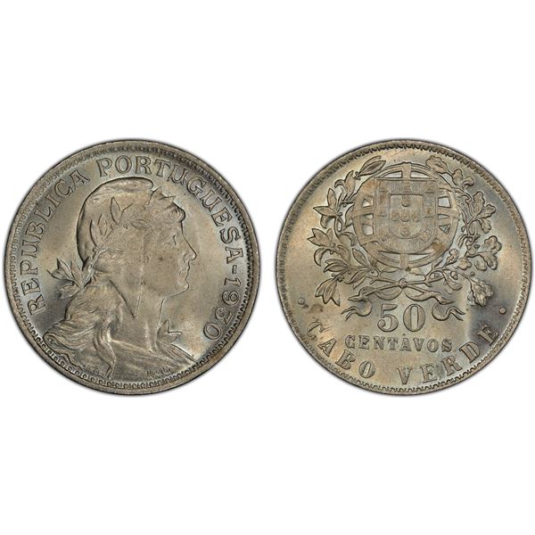 CAPE VERDE: Portuguese Colony, 50 centavos, 1930, PCGS MS66