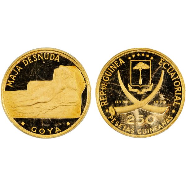 EQUATORIAL GUINEA: Republic, AV 250 pesetas, 1970, PCGS Proof 69 DCAM