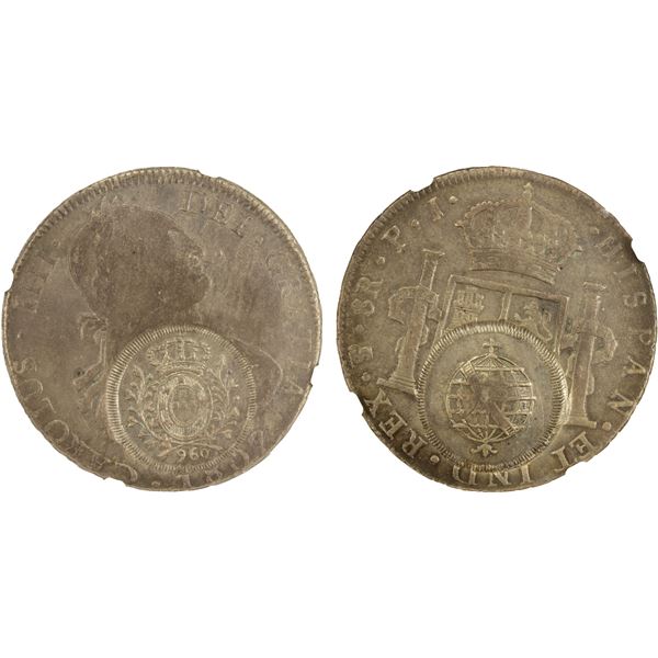 BRAZIL: MINAS GERAIS: João, Prince Regent, AR 960 reis, ND (1808), NGC VF30