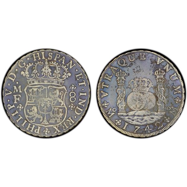 MEXICO: Felipe V, 1700-1746, AR 8 reales, 1742-Mo, PCGS XF details