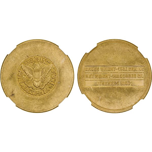 SAUDI ARABIA: AV 4 pounds, ND (1945-46), NGC MS61