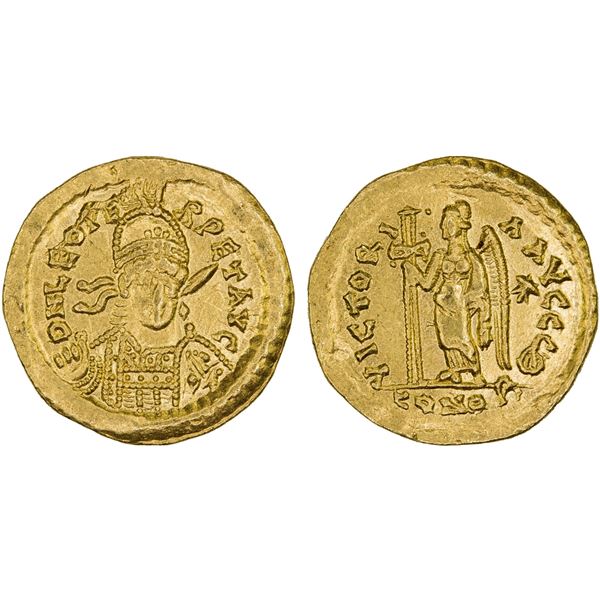 ROMAN EMPIRE: Leo I, 457-474 AD, AV solidus (4.48g), Constantinople, 457-473, VF-XF