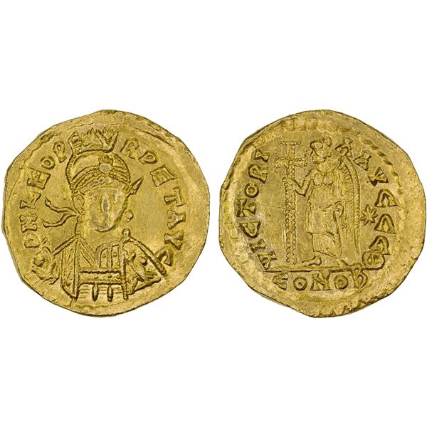 ROMAN EMPIRE: Leo I, 457-474 AD, AV solidus (4.22g), Constantinople, 457-473, VF-XF